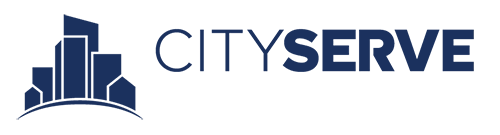 CityServe blue logo variation.